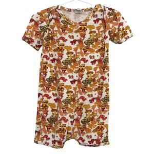 Kate Quinn Short Sleeve Lap Neck Jumpsuit Romper Size 18-24 Months Bamboo Mushro
